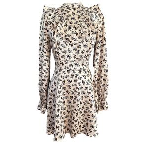 Women's‎ Lauren Ashley X UO Mini Satin Floral Ruffled Twee Cottagecore Dress S-P